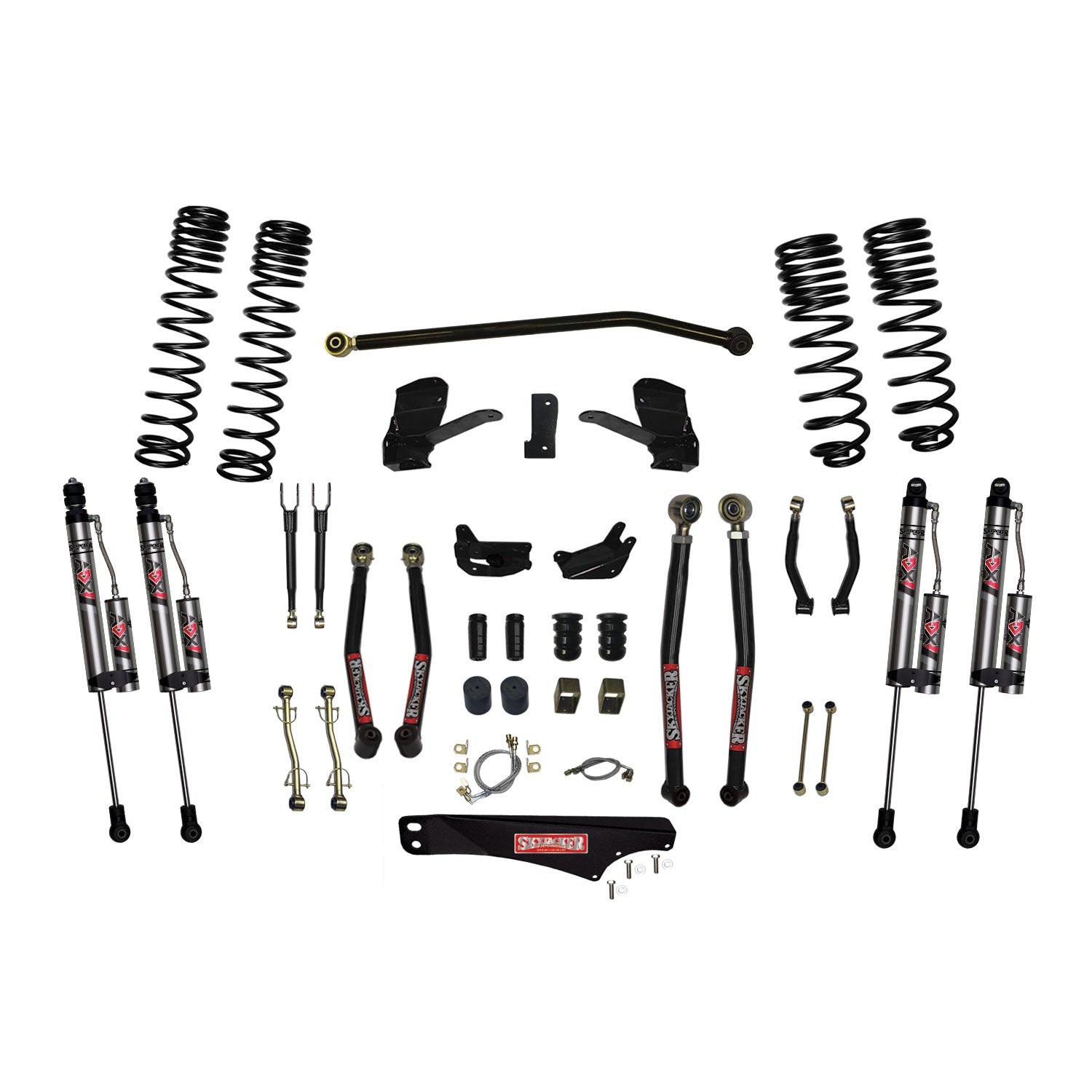 Skyjacker - 6 In. Long Arm Suspension Lift System With ADX 2.0 Remote Reservoir Shocks. - JK60LKLT-SX-X
