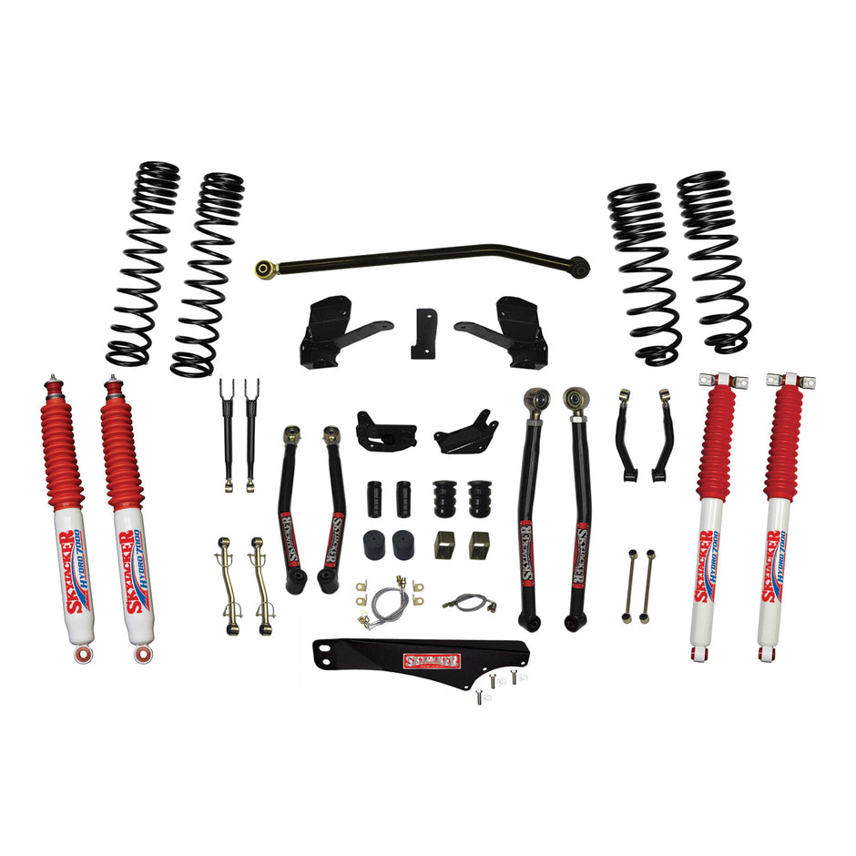 Skyjacker - 7 Inch Dual Rate Long Travel Long Arm Suspension Lift Kit/Hydro 7000 Shocks - JK70LKLT-SX-H