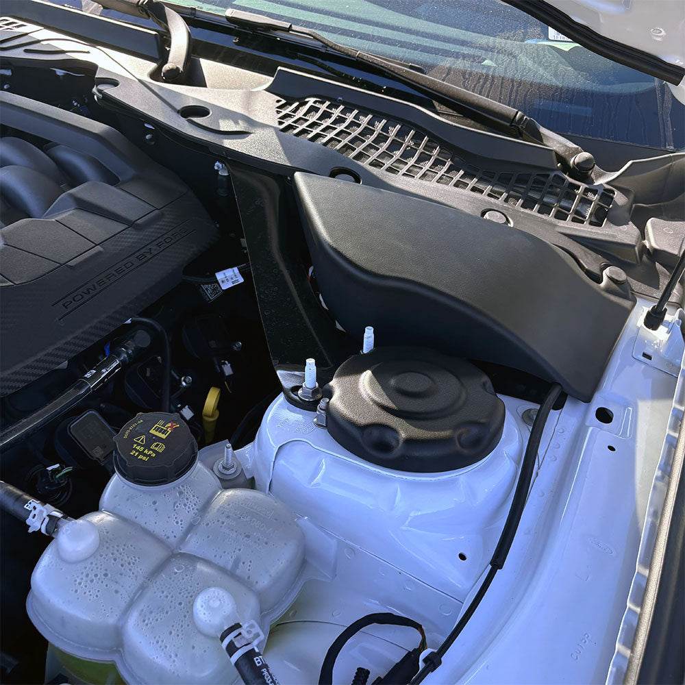 JLT Master Cylinder Cover for 2024-2025 Mustang GT, Ecoboost installed in a car - S&B