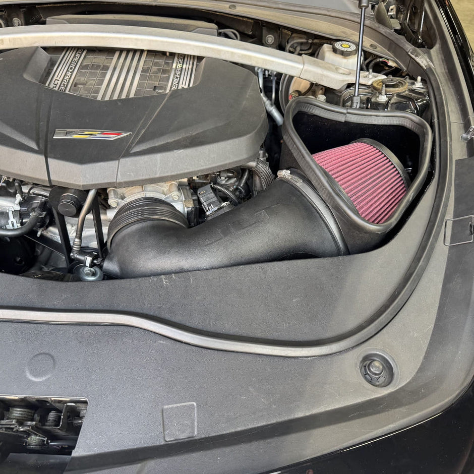 SB Filter JLT Cold Air Intake For 2016-2019 Cadillac CTS-V 6.2L inside a car