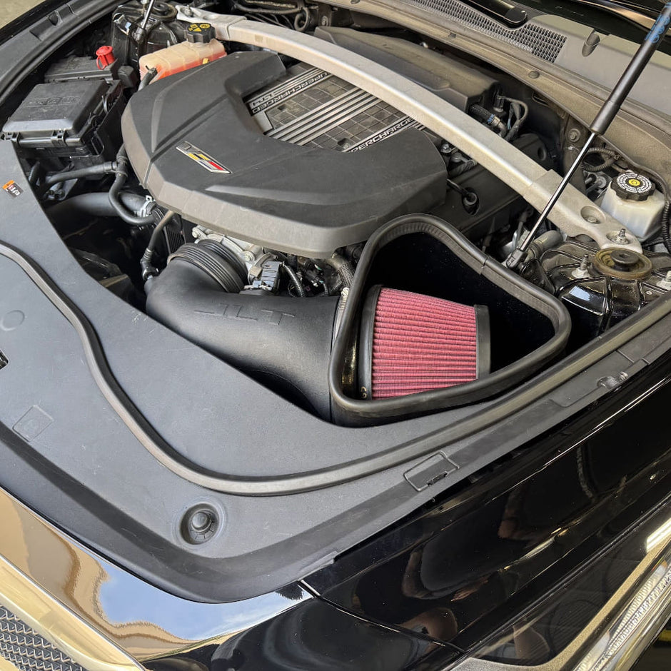 SB Filter JLT Cold Air Intake For 2016-2019 Cadillac CTS-V 6.2L inside a car