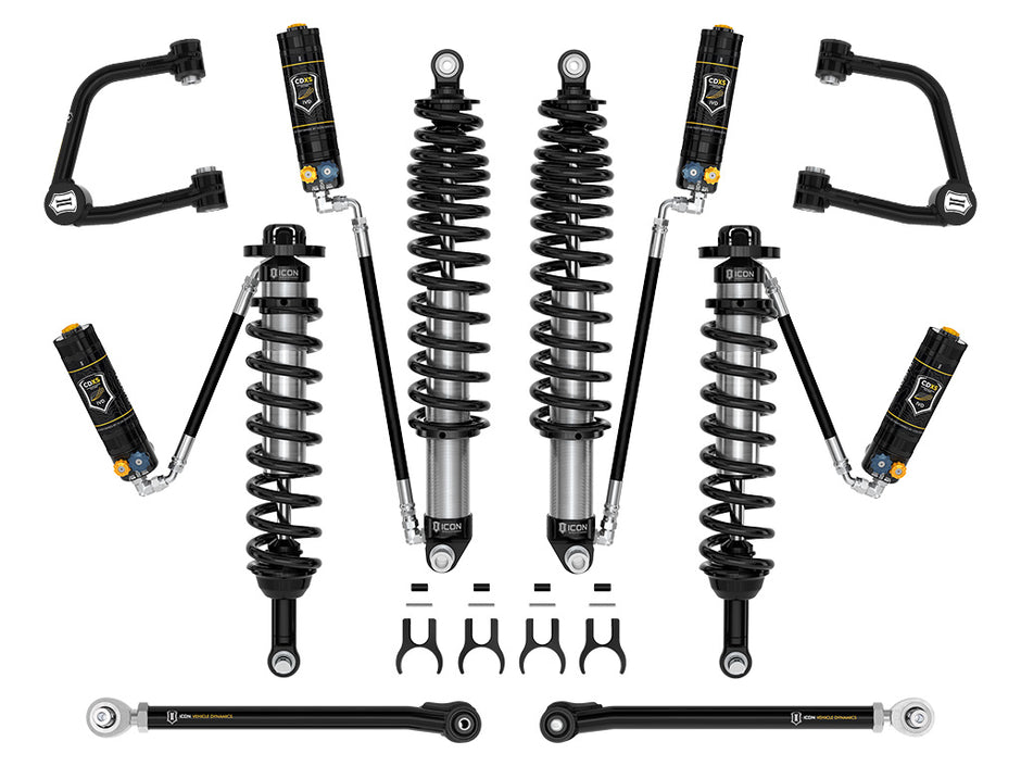 ICON 2021-2023 Ford Bronco Sasquatch 2-3" Lift Stage 6 Suspension System CDXS Tubular Heavy Rate Rear Spring