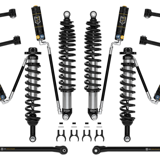 ICON 2021-2023 Ford Bronco Non-Sasquatch 3-4" Lift Stage 6 Suspension System CDXS Tubular Heavy Rate Rear Spring