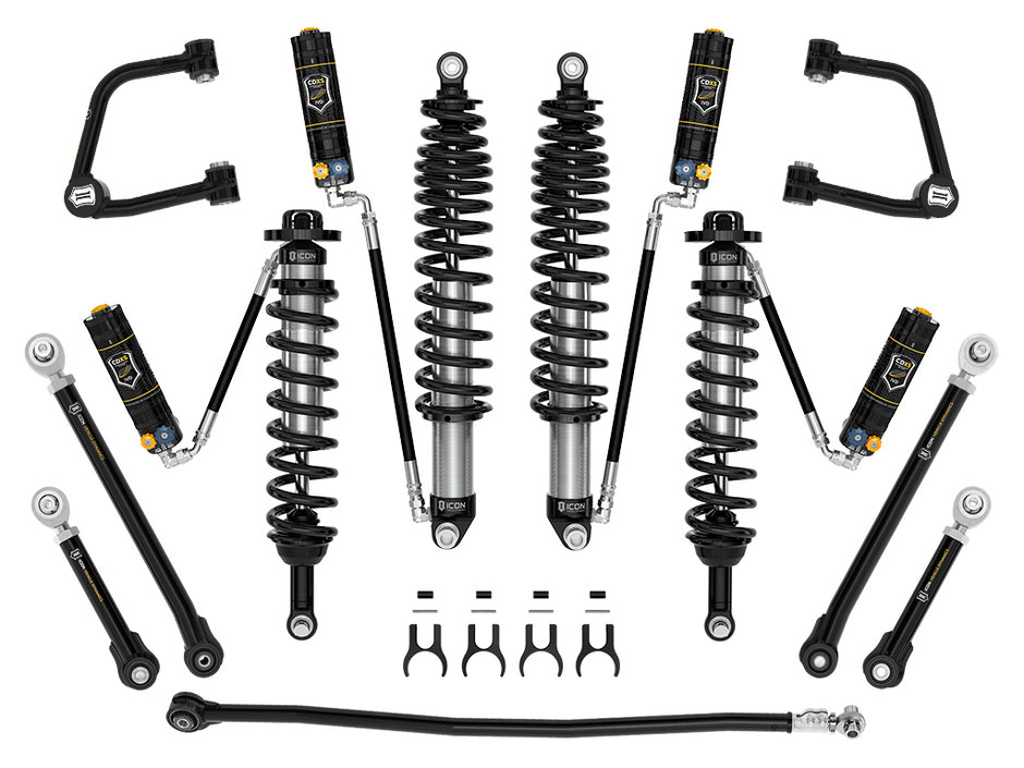 ICON 2021-2023 Ford Bronco Non-Sasquatch 3-4" Lift Stage 7 Suspension System CDXS Tubular Heavy Rate Rear Spring