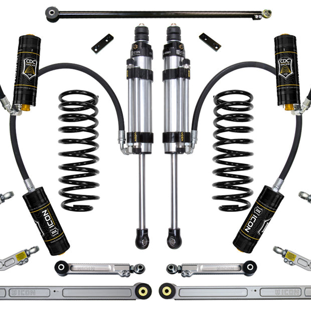 ICON 2010-2024 Toyota 4Runner/2010-2014 Toyota FJ Cruiser 0-3.5" Lift Stage 8 Suspension System Billet UCA