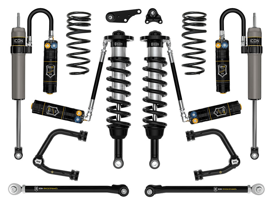 ICON 2024-2025 Toyota Tacoma 1.25-3" Lift Stage 9 Suspension System Tubular Triple Rate Rear Springs