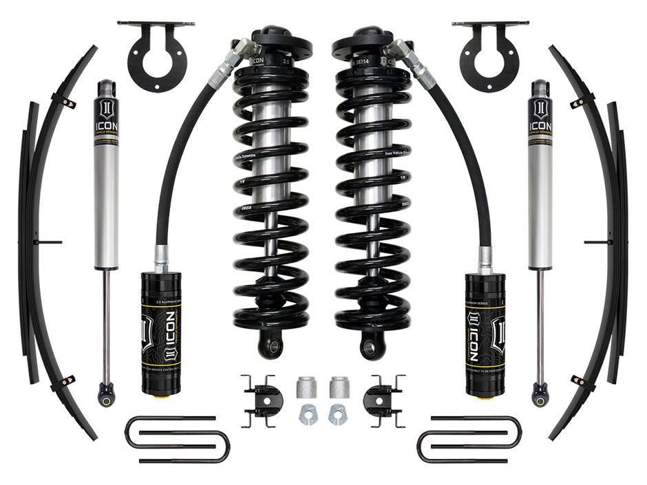 ICON 2017-2023 Ford F-250/F-350 Super Duty 4WD 2.5-3" Lift Stage 1 Coilover System W/ Expansion Packs