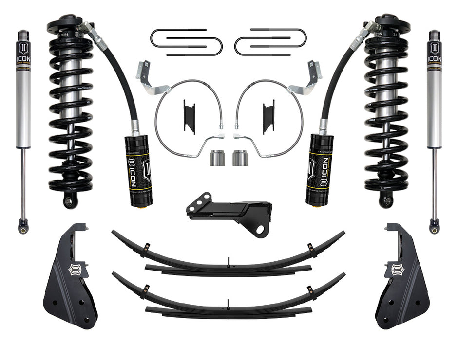 ICON 2023-2025 Ford F-250/F-350 Super Duty 4WD 4-5.5" Lift Stage 1 Coilover Conversion System W/ Expansion Packs