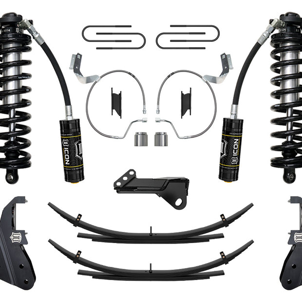 ICON 2023-2025 Ford F-250/F-350 Super Duty 4WD 4-5.5" Lift Stage 1 Coilover Conversion System W/ Expansion Packs