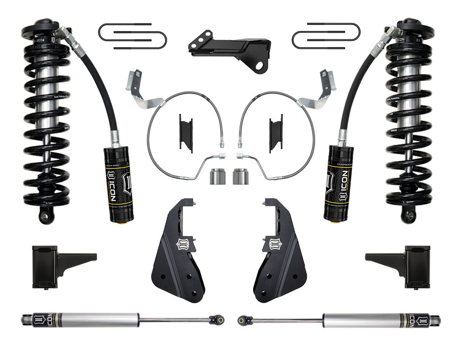 ICON 2023-2025 Ford F-250/F-350 Super Duty 4WD 4-5.5" Lift Stage 1 Coilover Conversion System