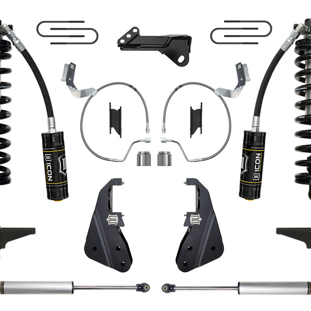 ICON 2023-2025 Ford F-250/F-350 Super Duty 4WD 4-5.5" Lift Stage 1 Coilover Conversion System