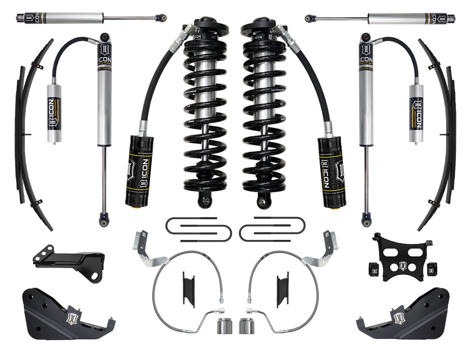 ICON 2023-2025 Ford F-250/F-350 Super Duty 4WD 4-5.5" Lift Stage 2 Coilover Conversion System W/ Expansion Packs