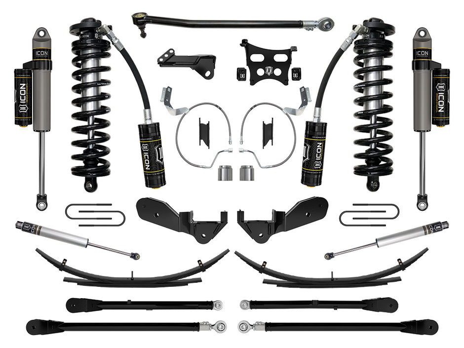 ICON 2023-2025 Ford F-250/F-350 Super Duty 4WD 4-5.5" Lift Stage 6 Coilover Conversion System W/ Expansion Packs