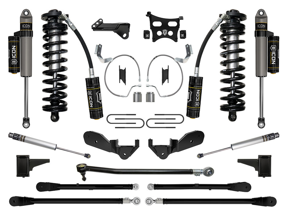 ICON 2023-2025 Ford F-250/F-350 Super Duty 4WD 4-5.5" Lift Stage 6 Coilover Conversion System