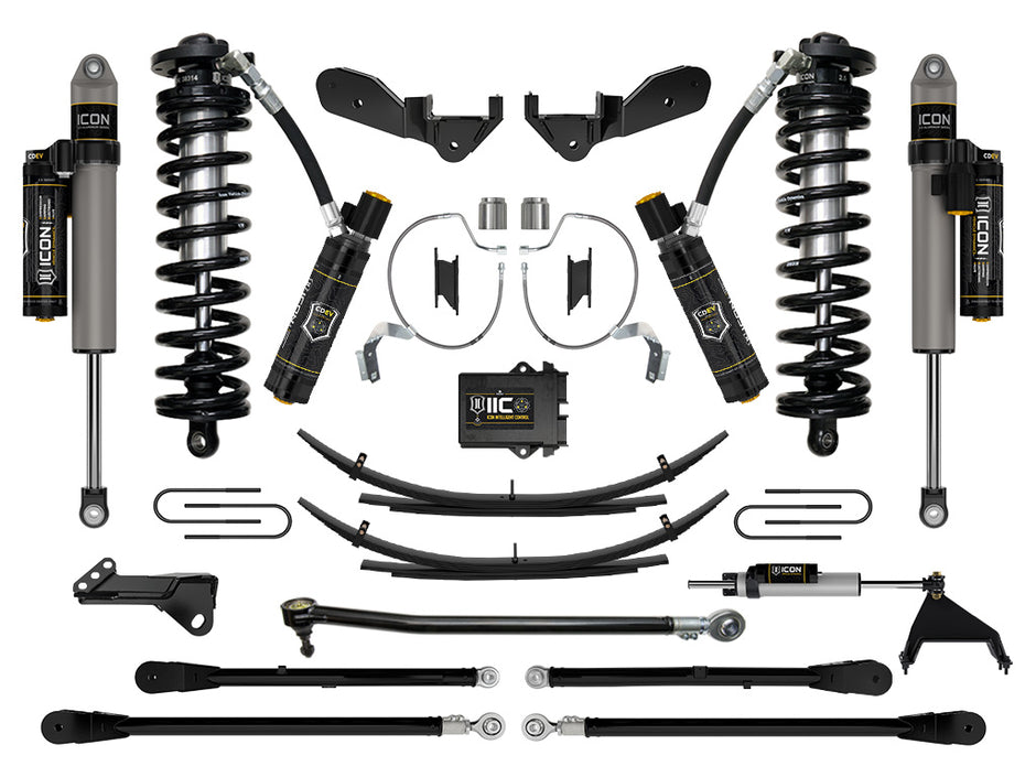 ICON 2023-2025 Ford F-250/F-350 Super Duty 4WD 4-5.5" Lift Stage 8 Coilover Conversion System W/ Expansion Packs