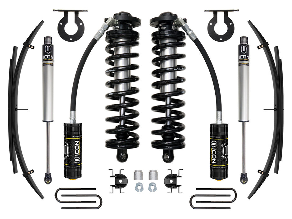 ICON 11-16 Ford F250/F350 2.5-3" Lift Stage 1 Coilover System W/ Leaf Springs