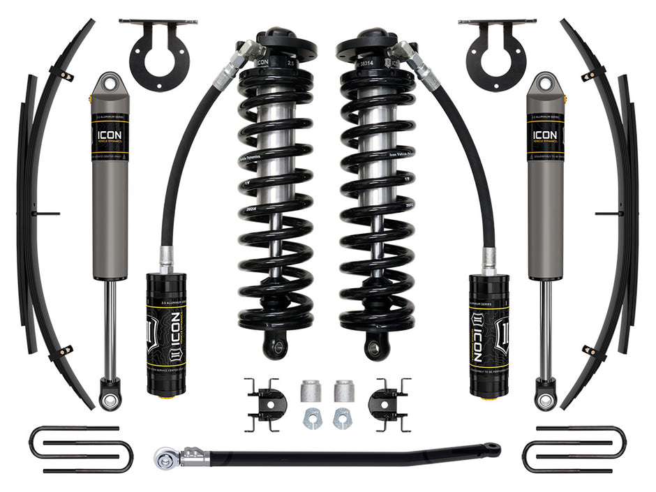 ICON 11-16 Ford F250/F350 2.5-3" Lift Stage 2 Coilover System W/ Leaf Springs