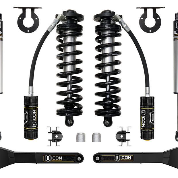 ICON 2023-2025 Ford F-250/F-350 Super Duty 4WD 2.5-3" Lift Stage 1 Coilover Conversion System W/ Radius Arms
