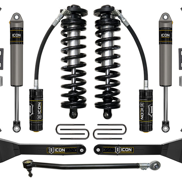 ICON 2023-2025 Ford F-250/F-350 Super Duty 4WD 2.5-3" Lift Stage 2 Coilover Conversion System W/ Radius Arms & Expansion Packs