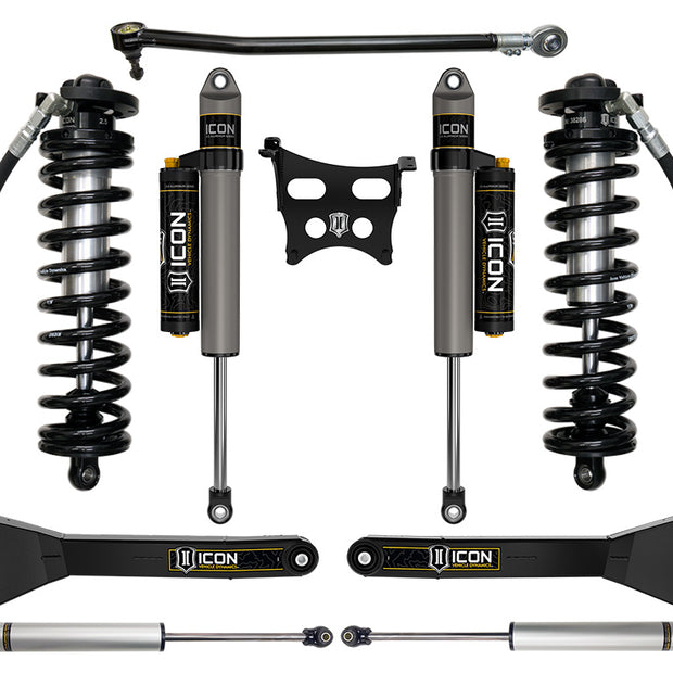 ICON 2023-2025 Ford F-250/F-350 Super Duty 4WD 2.5-3" Lift Stage 4 Coilover Conversion System With Radius Arms