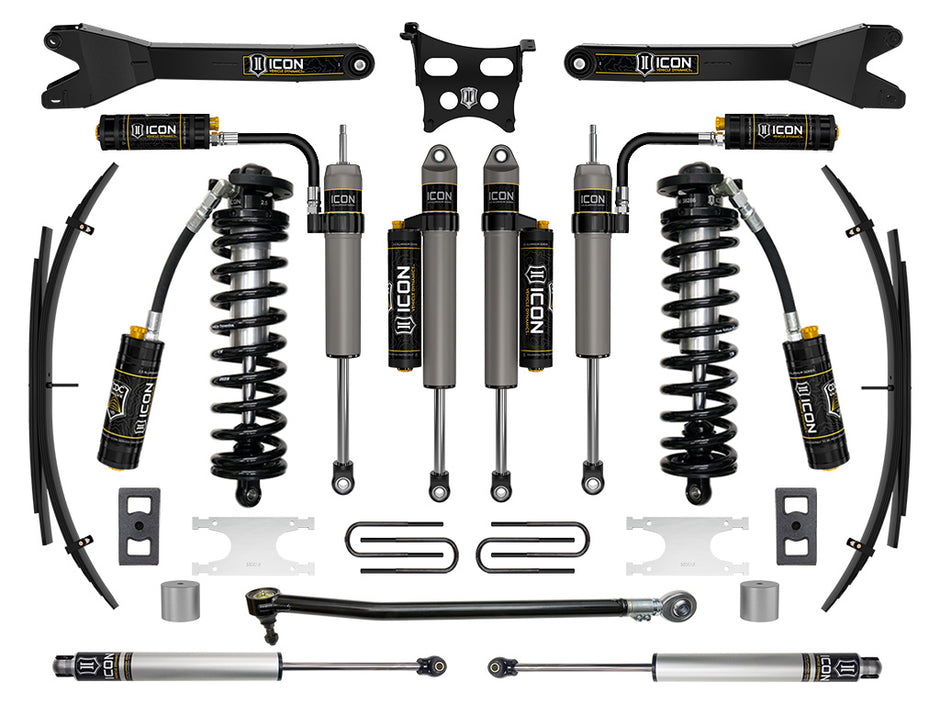 ICON 2023-2025 Ford F-250/F-350 Super Duty 4WD 2.5-3" Lift Stage 5 Coilover Conversion System With Radius Arms And Expansion Packs