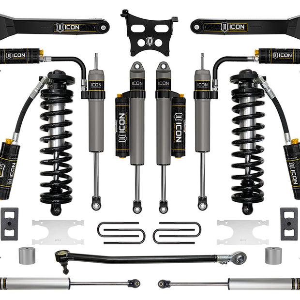 ICON 2023-2025 Ford F-250/F-350 Super Duty 4WD 2.5-3" Lift Stage 5 Coilover Conversion System With Radius Arms And Expansion Packs