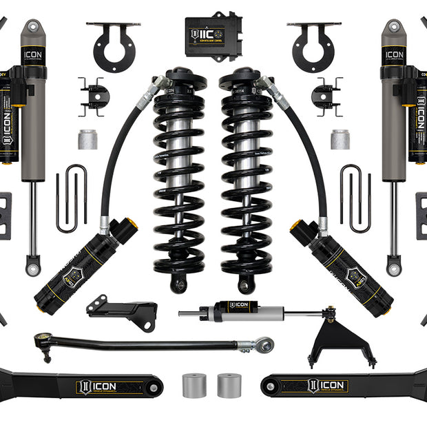 ICON 2023-2025 Ford F-250/F-350 Super Duty 4WD 2.5-3" Lift Stage 6 Coilover Conversion System With Radius Arms And Expansion Packs