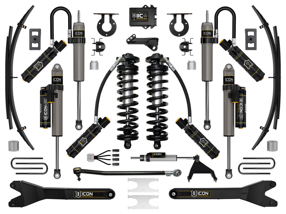 ICON 2023-2025 Ford F-250/F-350 Super Duty 4WD 2.5-3" Lift Stage 7 Coilover Conversion System With Radius Arms And Expansion Packs