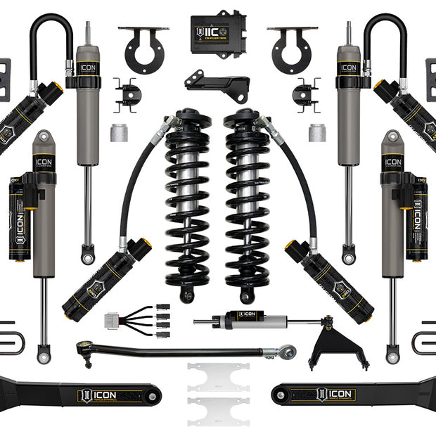 ICON 2023-2025 Ford F-250/F-350 Super Duty 4WD 2.5-3" Lift Stage 7 Coilover Conversion System With Radius Arms And Expansion Packs
