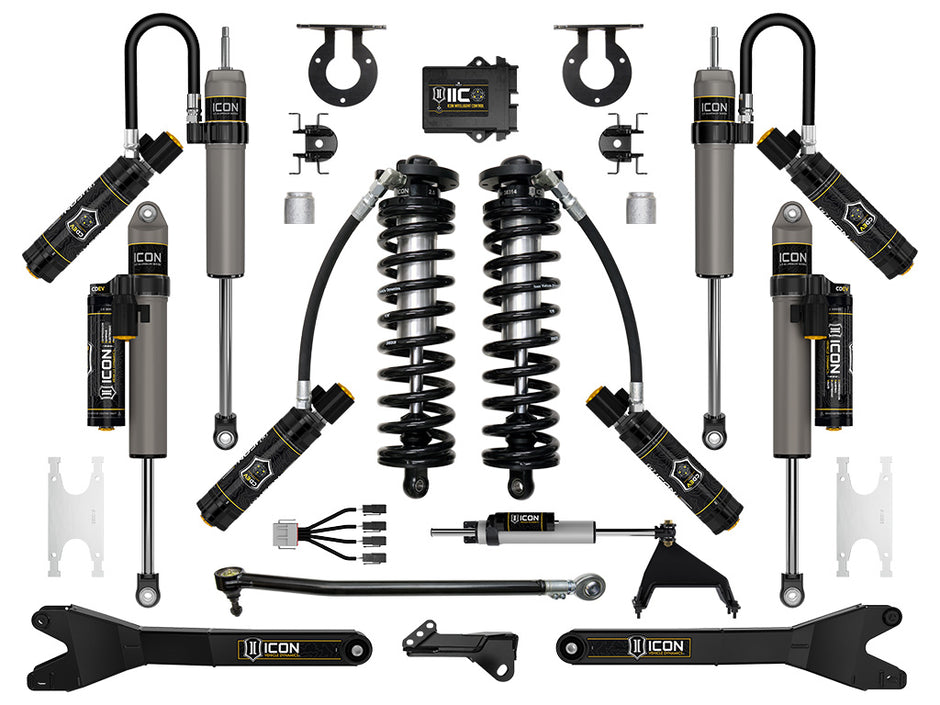 ICON 2023-2025 Ford F-250/F-350 Super Duty 4WD 2.5-3" Lift Stage 7 Coilover Conversion System With Radius Arms