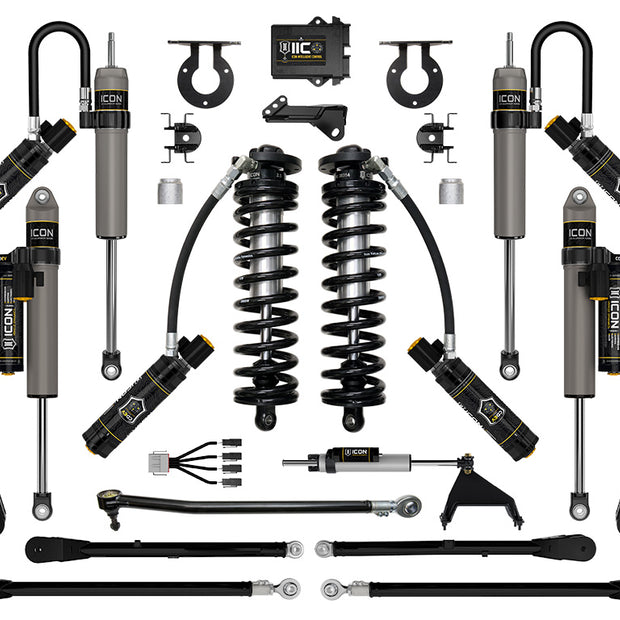 ICON 2023-2025 Ford F-250/F-350 Super Duty 4WD 2.5-3" Lift Stage 7 Coilover Conversion System With 4-Link