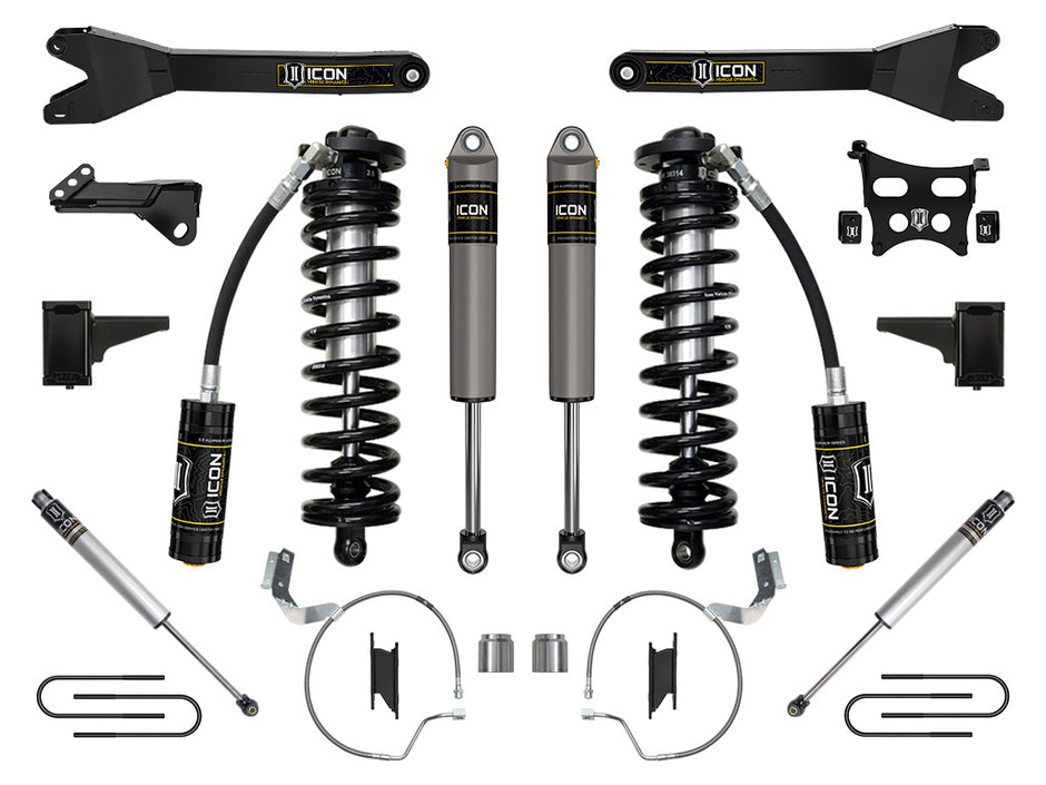 ICON 2023-2025 Ford F-250/F-350 Super Duty 4WD 4-5.5" Lift Stage 3 Coilover Conversion System W/ Radius Arms