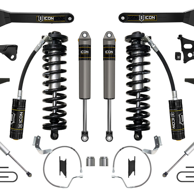 ICON 2023-2025 Ford F-250/F-350 Super Duty 4WD 4-5.5" Lift Stage 3 Coilover Conversion System W/ Radius Arms