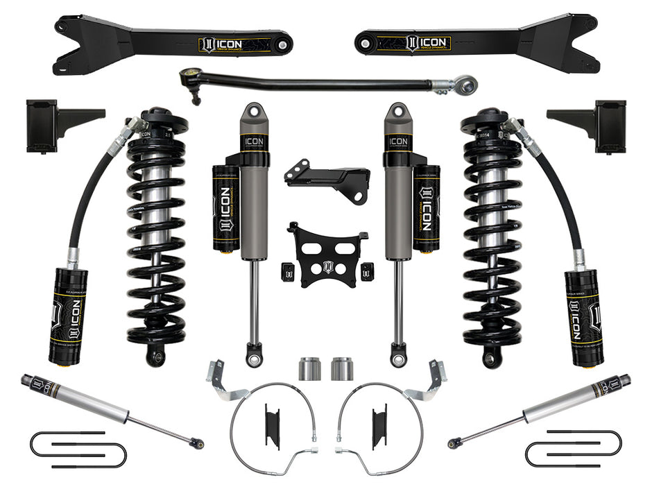 ICON 2023-2025 Ford F-250/F-350 Super Duty 4WD 4-5.5" Lift Stage 4 Coilover Conversion System W/ Radius Arms