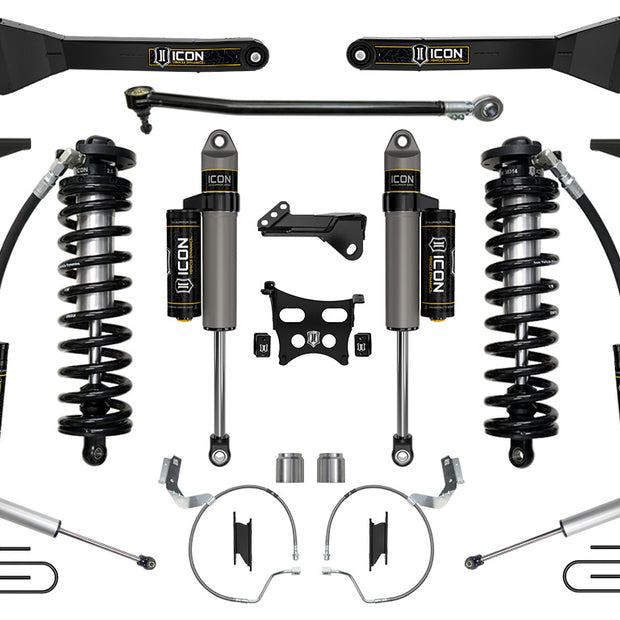 ICON 2023-2025 Ford F-250/F-350 Super Duty 4WD 4-5.5" Lift Stage 4 Coilover Conversion System W/ Radius Arms