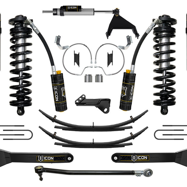 ICON 2023-2025 Ford F-250/F-350 Super Duty 4WD 4-5.5" Lift Stage 5 Coilover Conversion System W/ Radius Arms & Expansion Packs