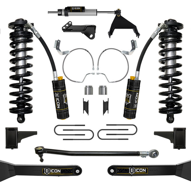 ICON 2023-2025 Ford F-250/F-350 Super Duty 4WD 4-5.5" Lift Stage 5 Coilover Conversion System W/ Radius Arms