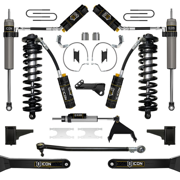 ICON 2023-2025 Ford F-250/F-350 Super Duty 4WD 4-5.5" Lift Stage 7 Coilover Conversion System W/ Radius Arms