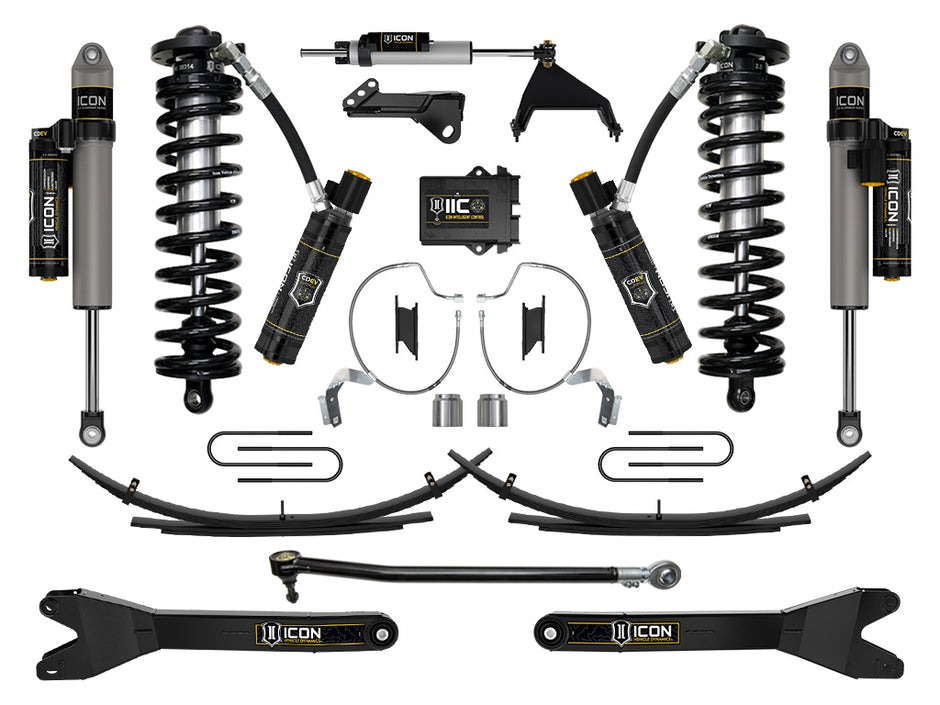 ICON 2023-2025 Ford F-250/F-350 Super Duty 4WD 4-5.5" Lift Stage 8 Coilover Conversion System W/ Radius Arms & Expansion Packs