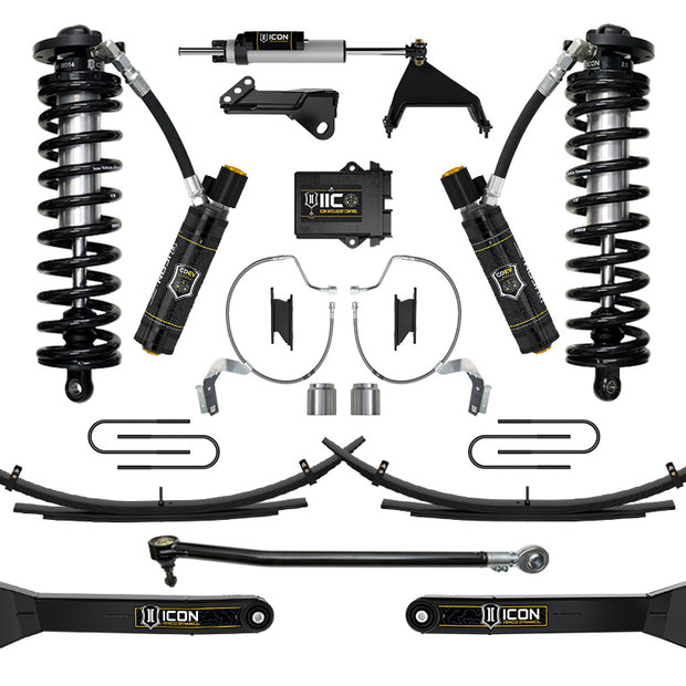 ICON 2023-2025 Ford F-250/F-350 Super Duty 4WD 4-5.5" Lift Stage 8 Coilover Conversion System W/ Radius Arms & Expansion Packs