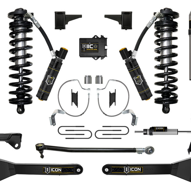 ICON 2023-2025 Ford F-250/F-350 Super Duty 4WD 4-5.5" Lift Stage 8 Coilover Conversion System W/ Radius Arms