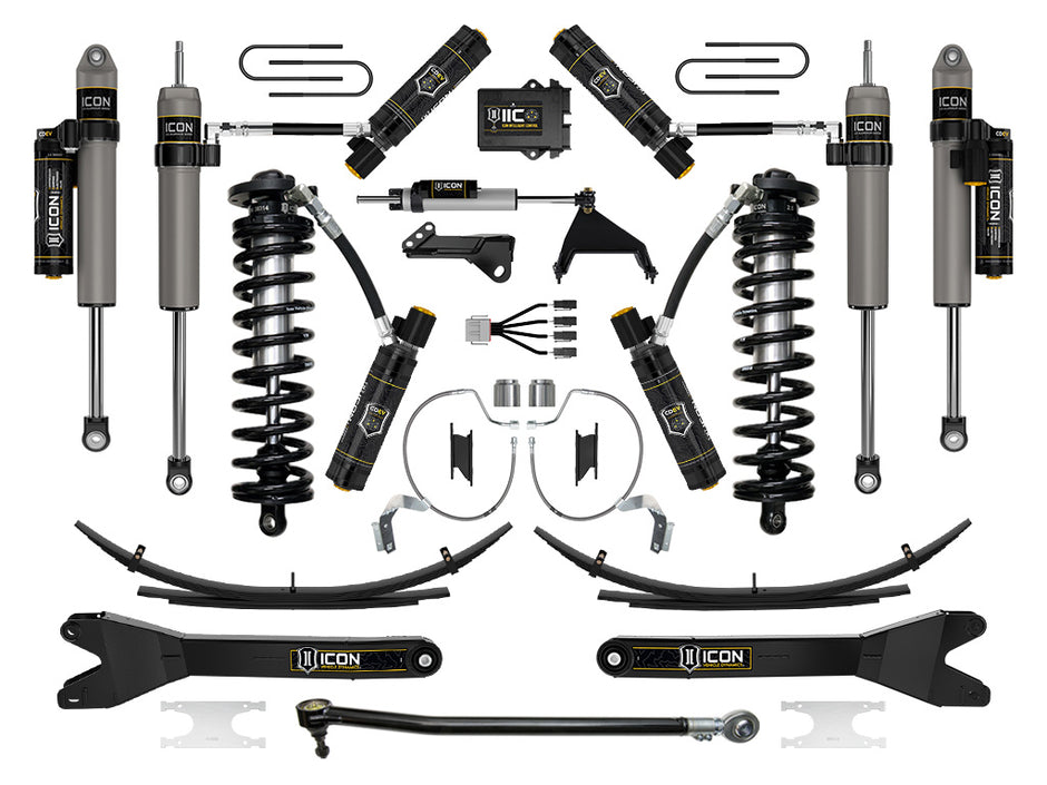 ICON 2023-2025 Ford F-250/F-350 Super Duty 4WD 4-5.5" Lift Stage 9 Coilover Conversion System W/ Radius Arms & Expansion Packs