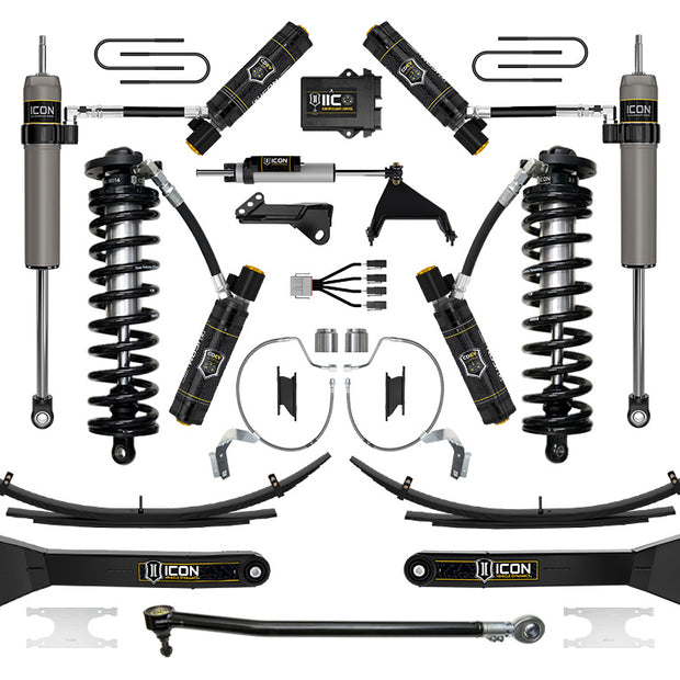 ICON 2023-2025 Ford F-250/F-350 Super Duty 4WD 4-5.5" Lift Stage 9 Coilover Conversion System W/ Radius Arms & Expansion Packs