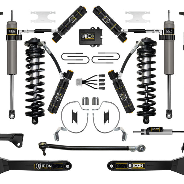 ICON 2023-2025 Ford F-250/F-350 Super Duty 4WD 4-5.5" Lift Stage 9 Coilover Conversion System W/ Radius Arms