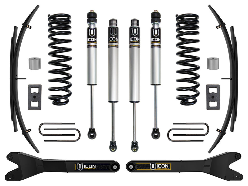ICON 2023-2025 Ford F-250/F-350 Super Duty 4WD Diesel 2.5" Lift Stage 1 Suspension System W/ Radius Arms And Expansion Packs