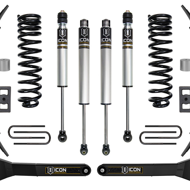 ICON 2023-2025 Ford F-250/F-350 Super Duty 4WD Diesel 2.5" Lift Stage 1 Suspension System W/ Radius Arms And Expansion Packs