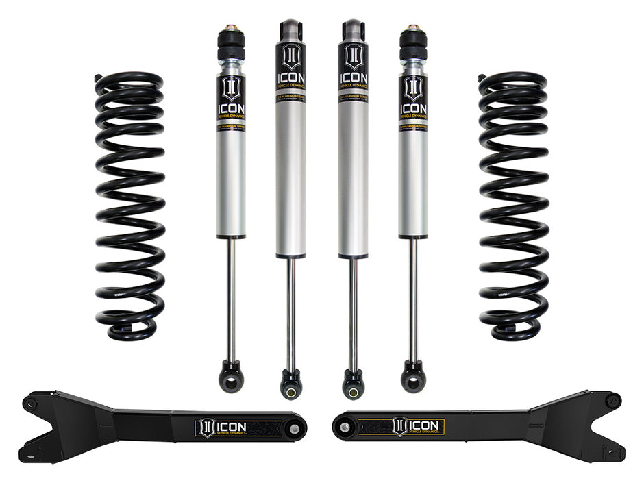 ICON 2023-2025 Ford F-250/F-350 Super Duty 4WD Diesel 2.5" Lift Stage 1 Suspension System W/ Radius Arms