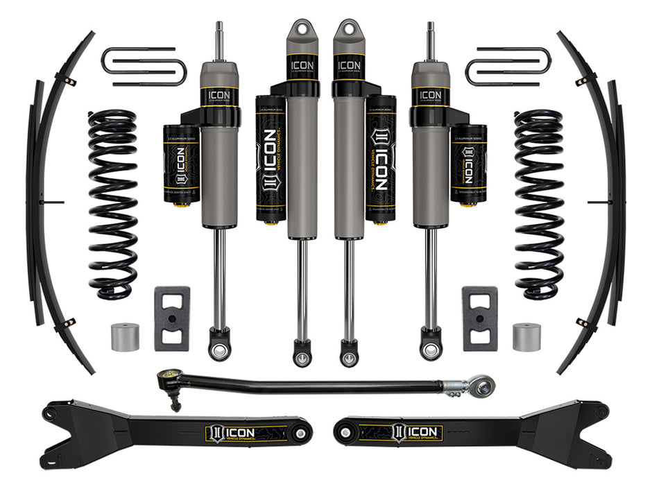ICON 2023-2025 Ford F-250/F-350 Super Duty 4WD Diesel 2.5" Lift Stage 3 Suspension System W/ Radius Arms And Expansion Packs