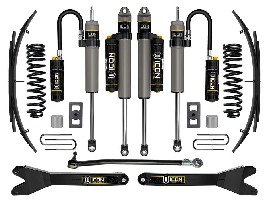 ICON 2023-2025 Ford F-250/F-350 Super Duty 4WD Diesel 2.5" Lift Stage 4 Suspension System W/ Radius Arms And Expansion Packs