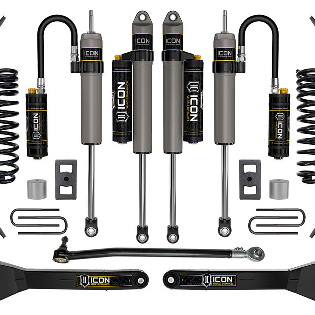 ICON 2023-2025 Ford F-250/F-350 Super Duty 4WD Diesel 2.5" Lift Stage 4 Suspension System W/ Radius Arms And Expansion Packs